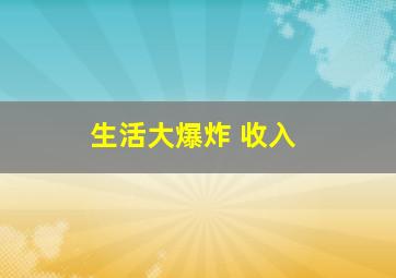 生活大爆炸 收入